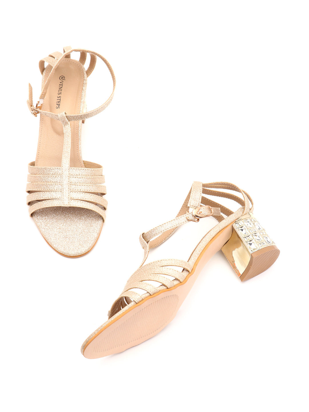 Venus Steps Mettalic Shade block heels