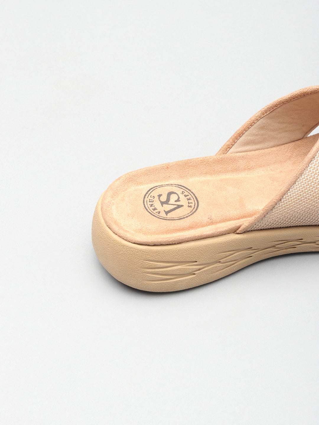 Textured T-Strap Slippers