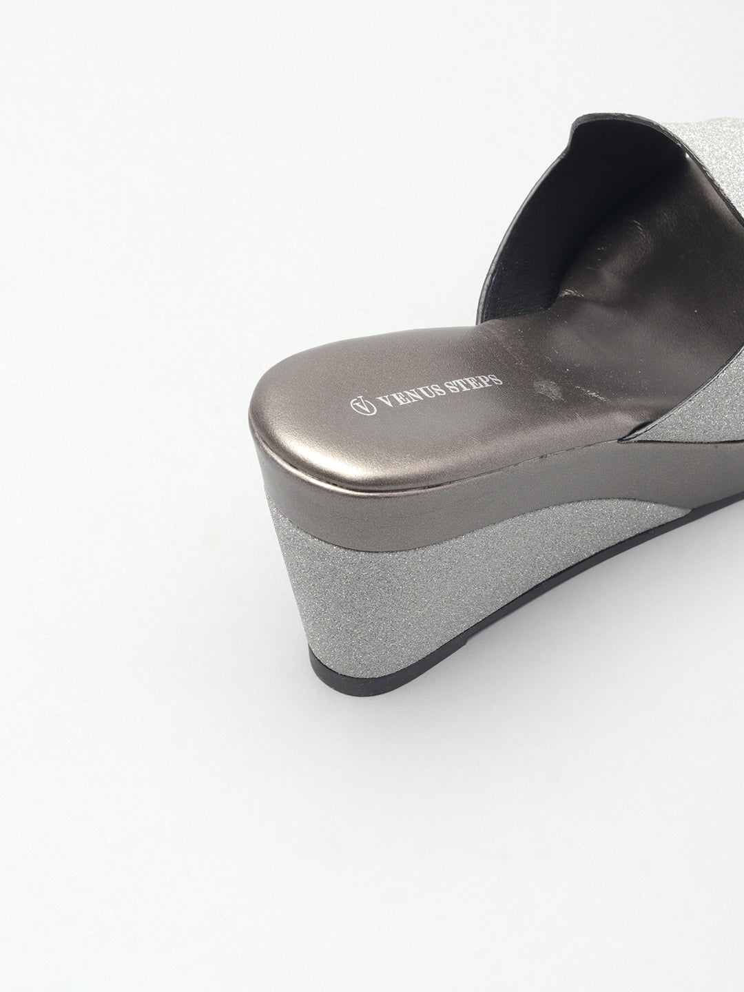 Glittery Wedge Slippers