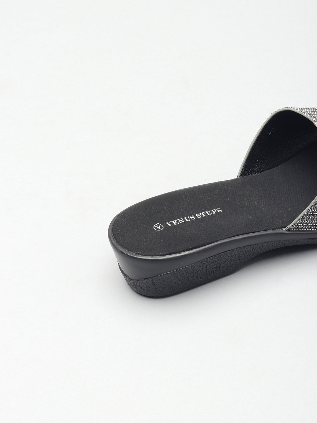 Classic Shimmery Wedge Heel Slippers