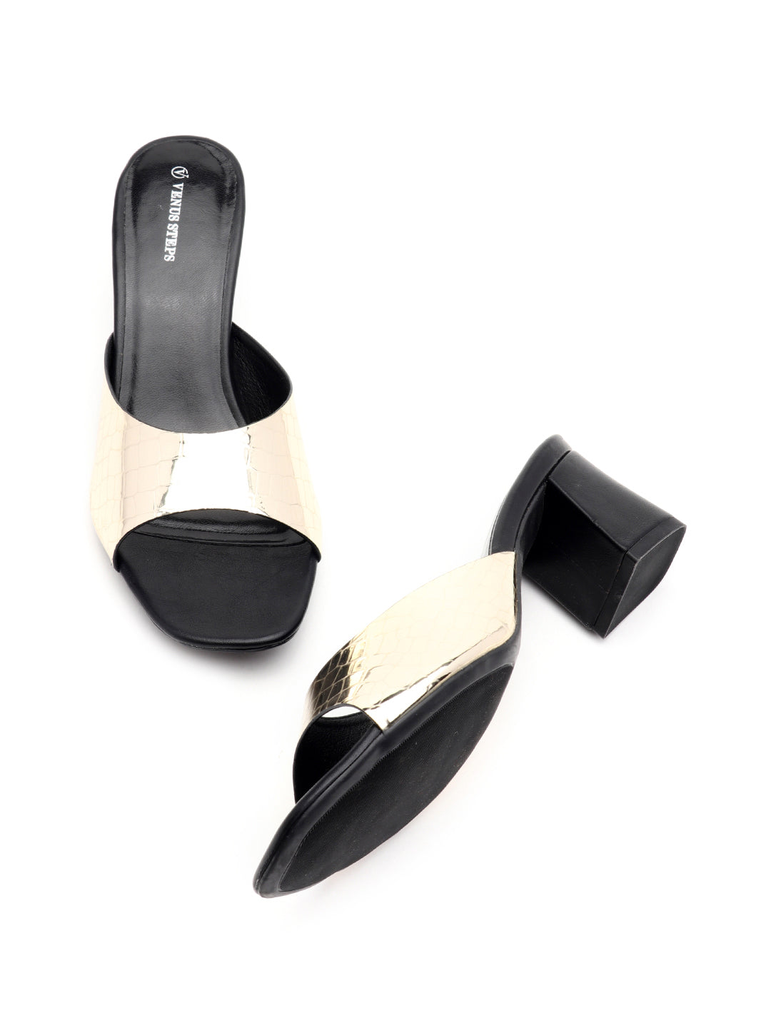Venus Steps Glossy Block heel Slippers