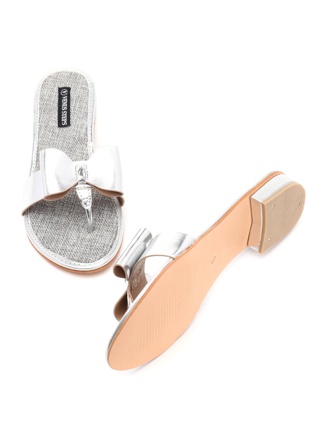 Venus Steps Mettalic Flat Chappals