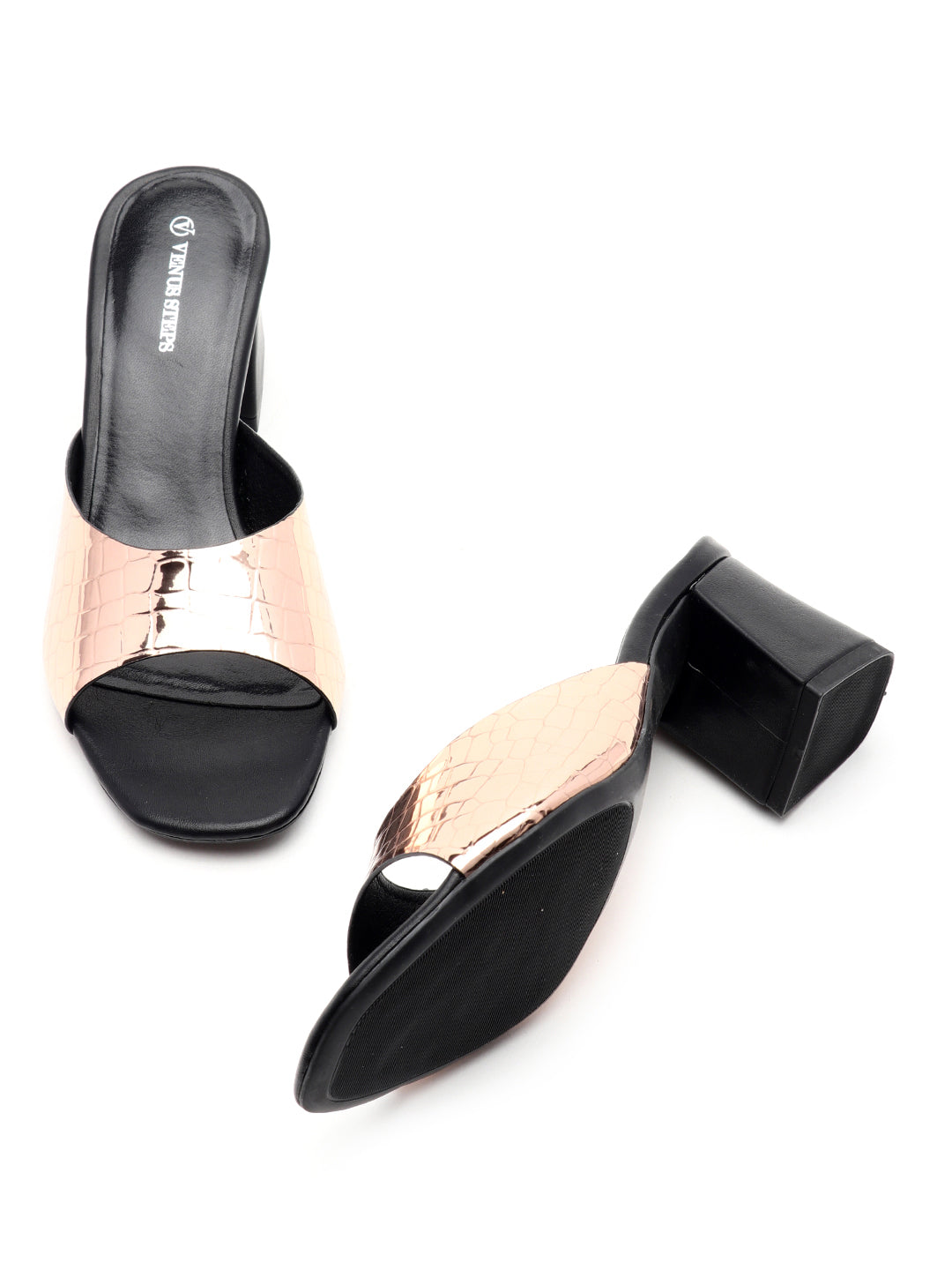 Venus Steps Glossy Block heel Slippers