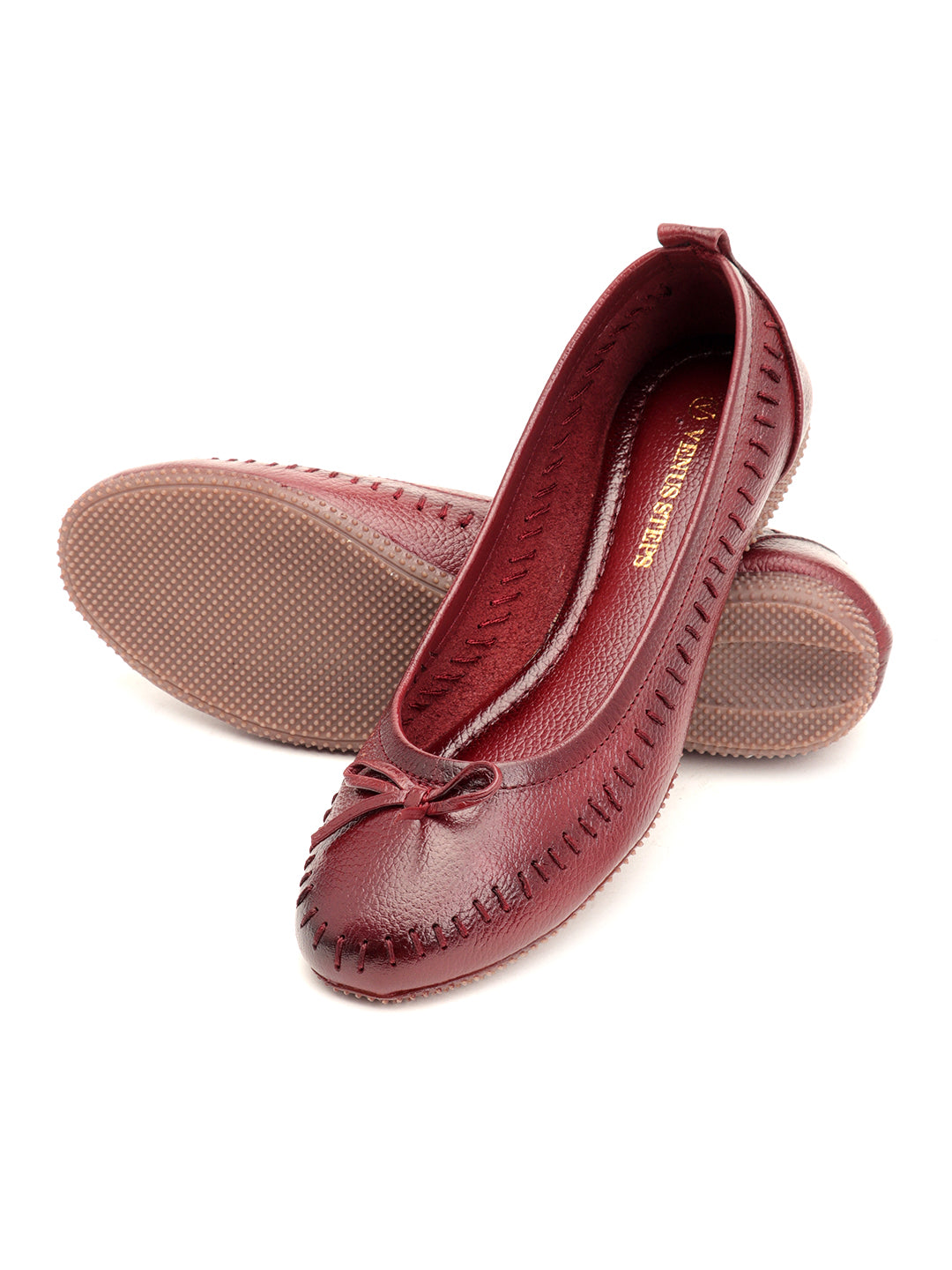 Venus Steps Leather Flat Ballerinas