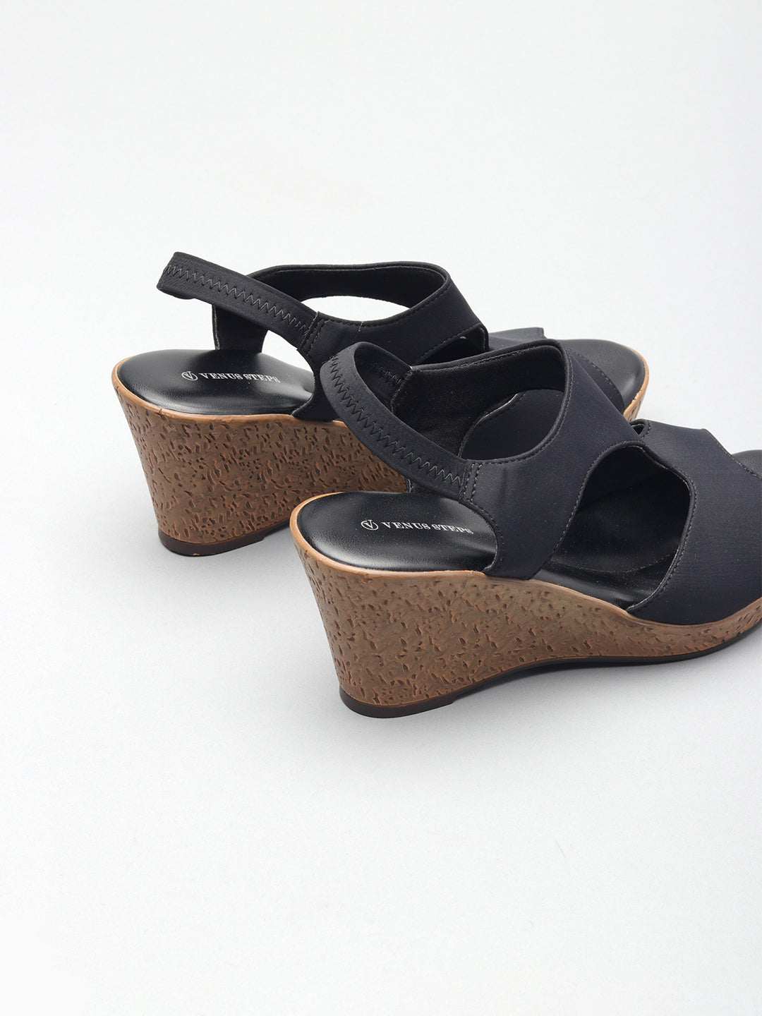 Womens Solid Wedge Heel Sandals