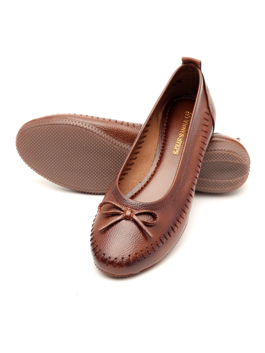 Venus Steps Leather Flat Ballerinas