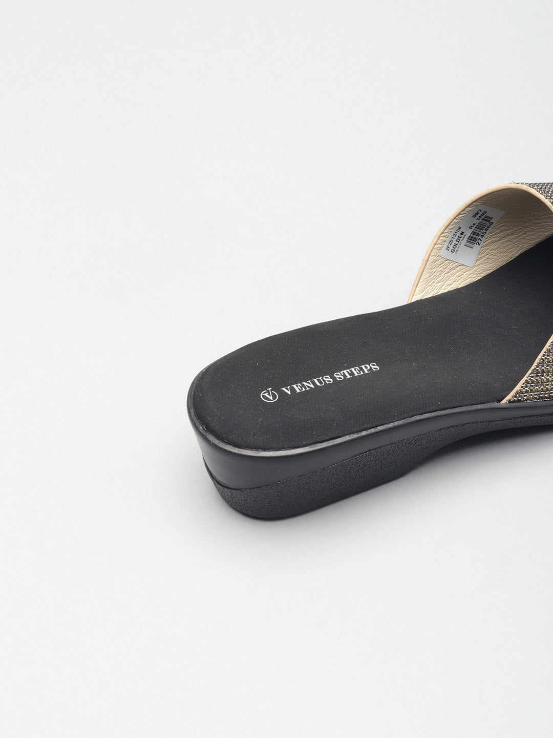 Classic Shimmery Wedge Heel Slippers