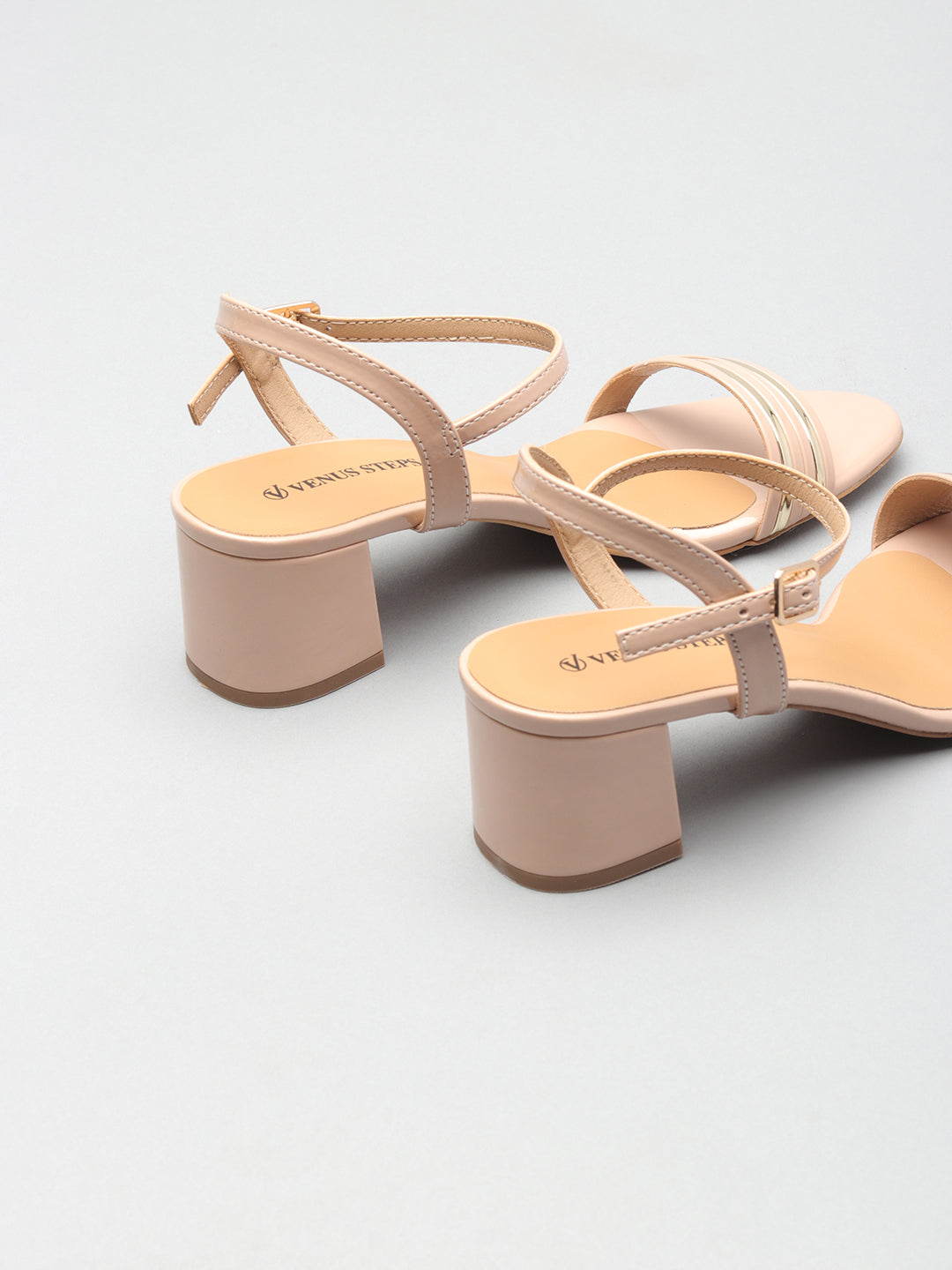 Patent/Glossy Block Heel Sandals