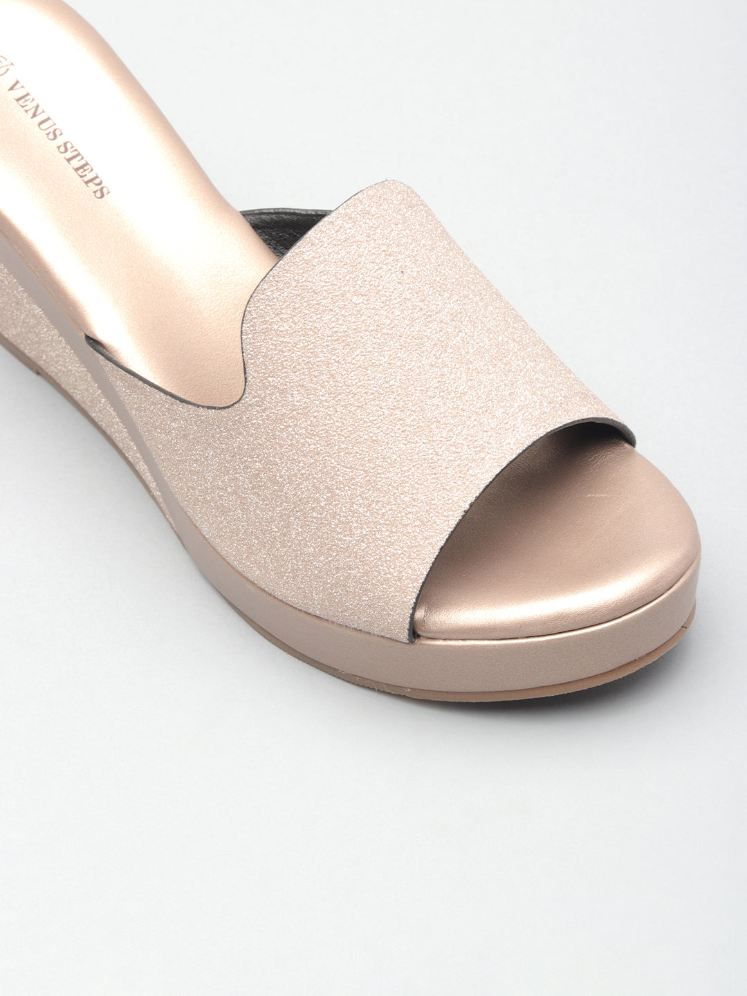 Glittery Wedge Slippers