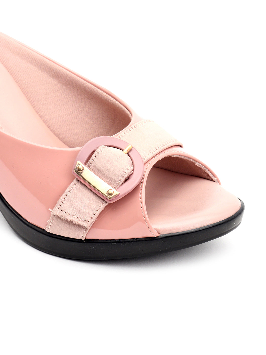 Venus PU Sole Block Heel Slippers