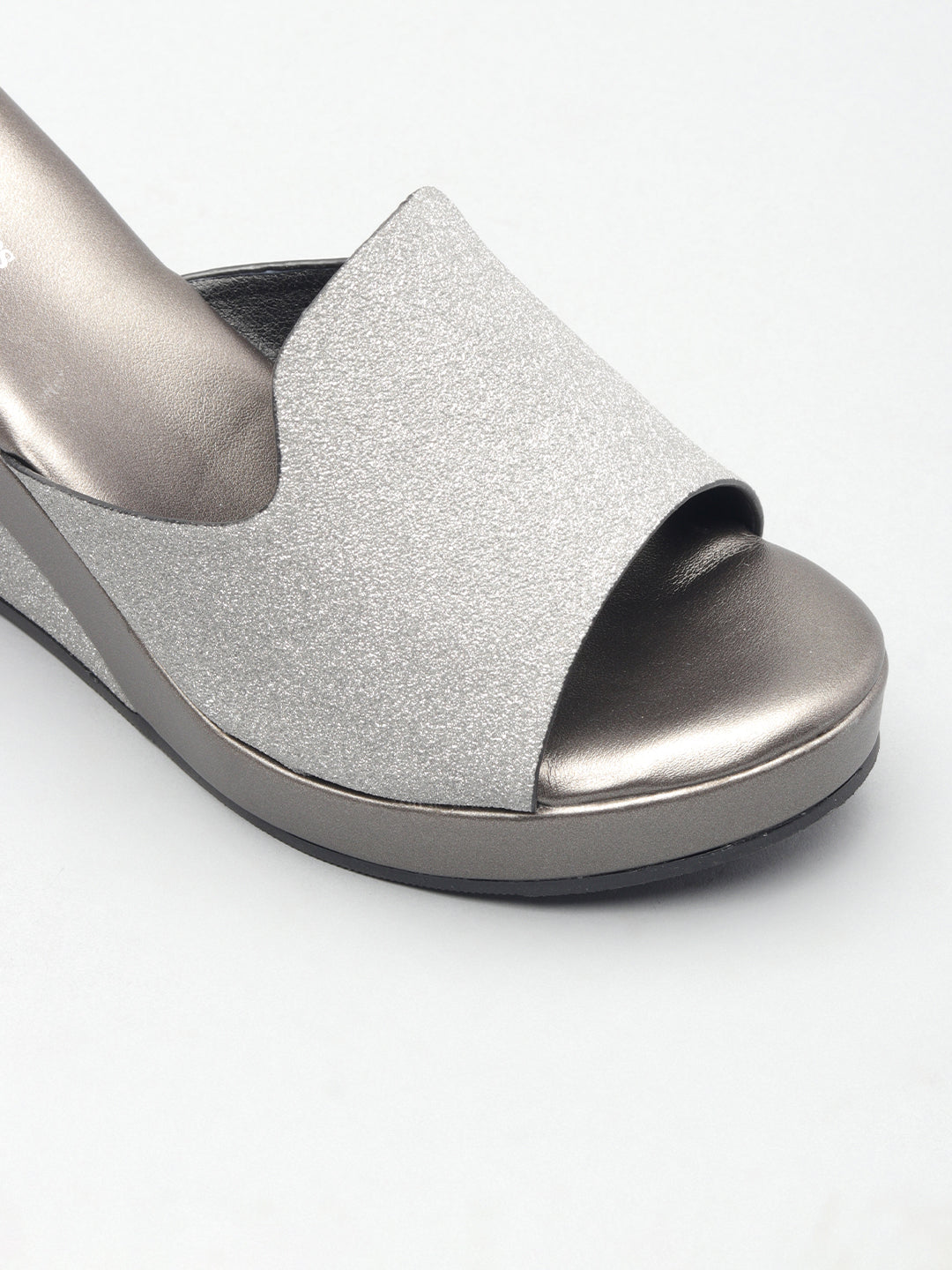 Glittery Wedge Slippers