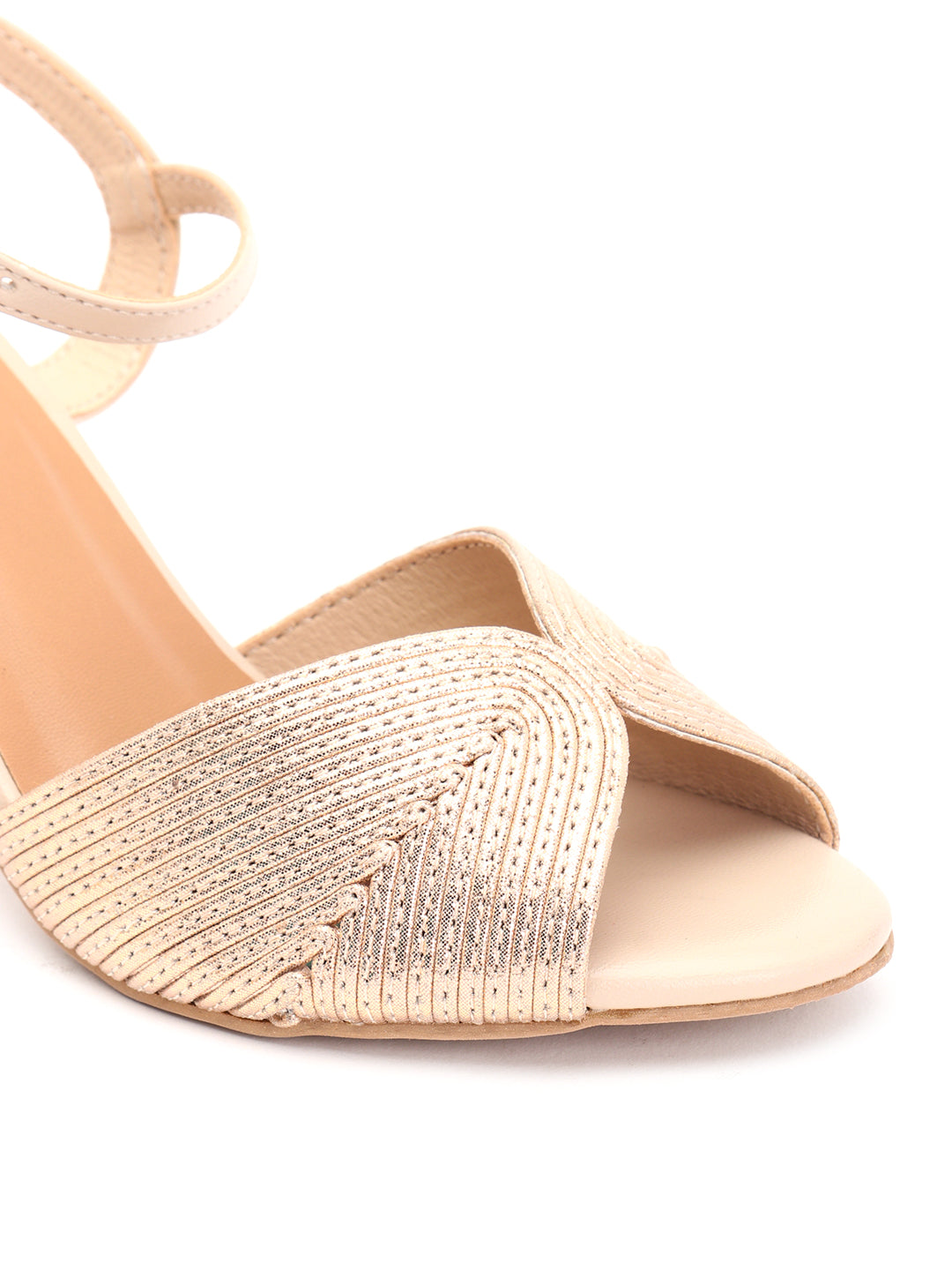 Venus Steps Shimmery Mettalic Block heel sandal