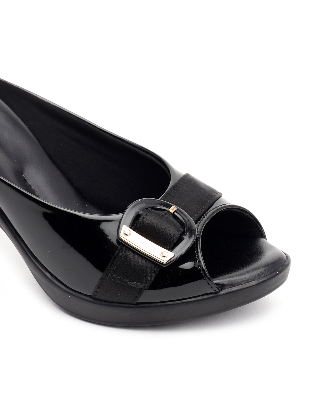 Venus PU Sole Block Heel Slippers