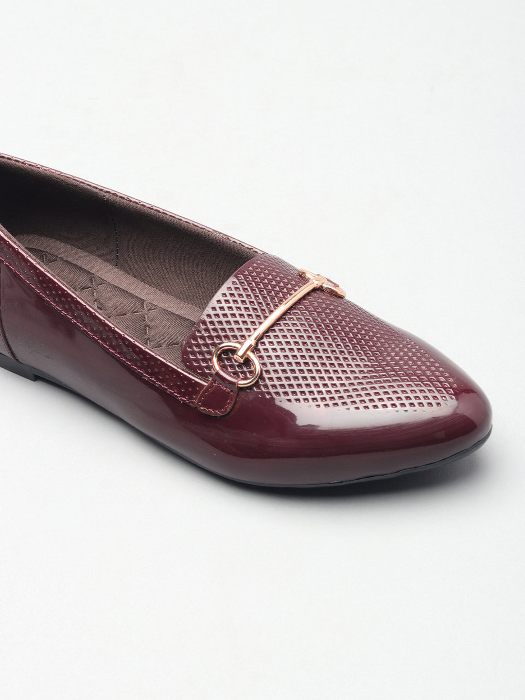 Classic Textured Ballerinas Flat