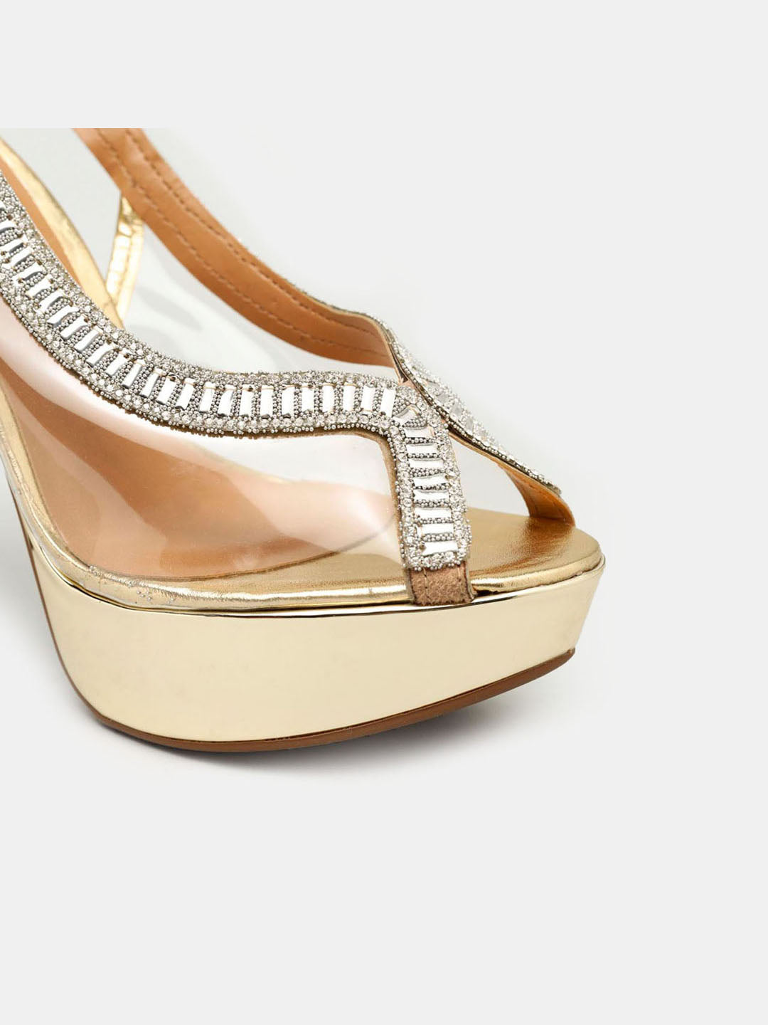 Mettalic stiletto pumps