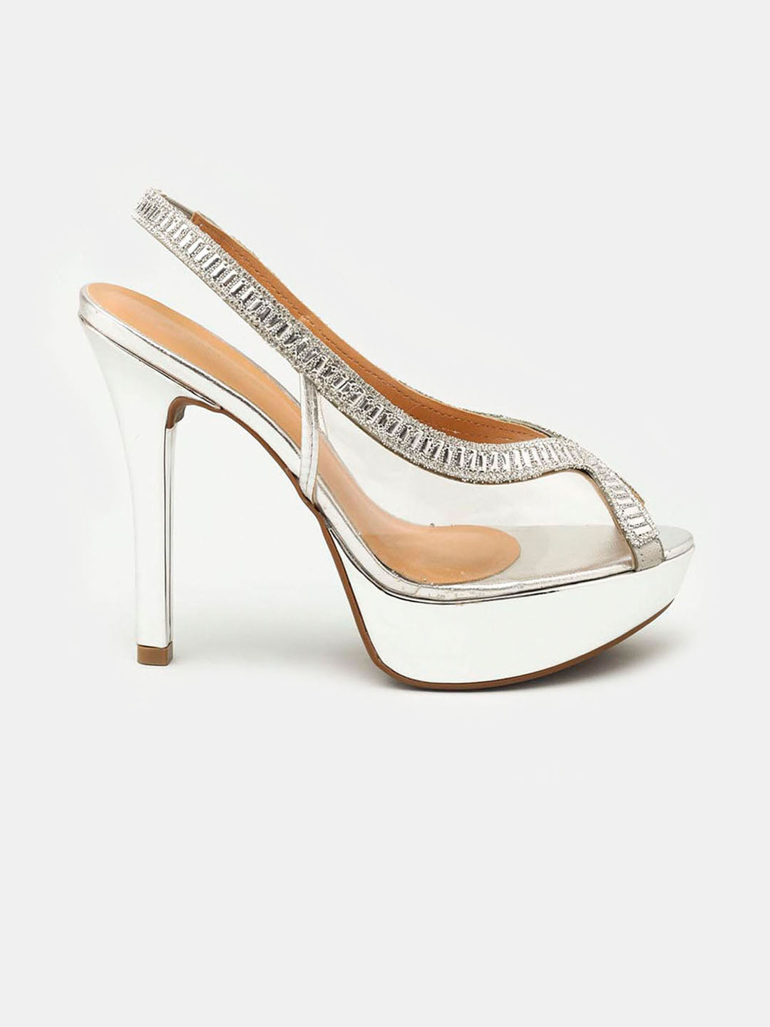 Mettalic stiletto pumps