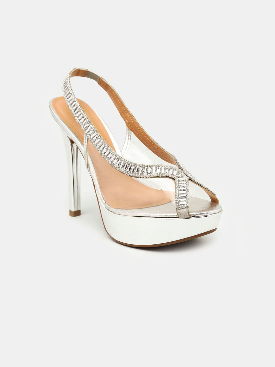 Mettalic stiletto pumps