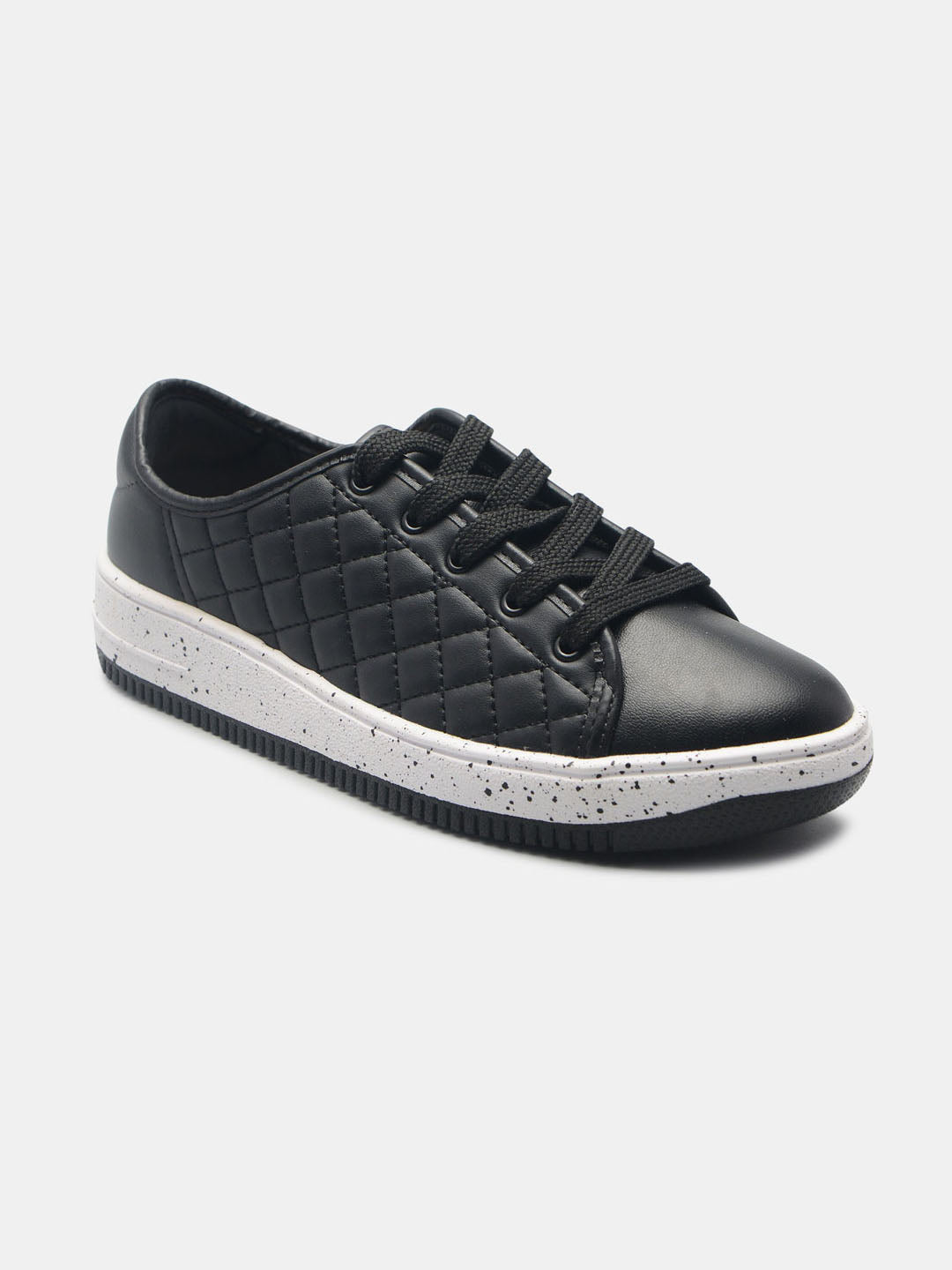 Cross-Stitched Laced-up Shoes