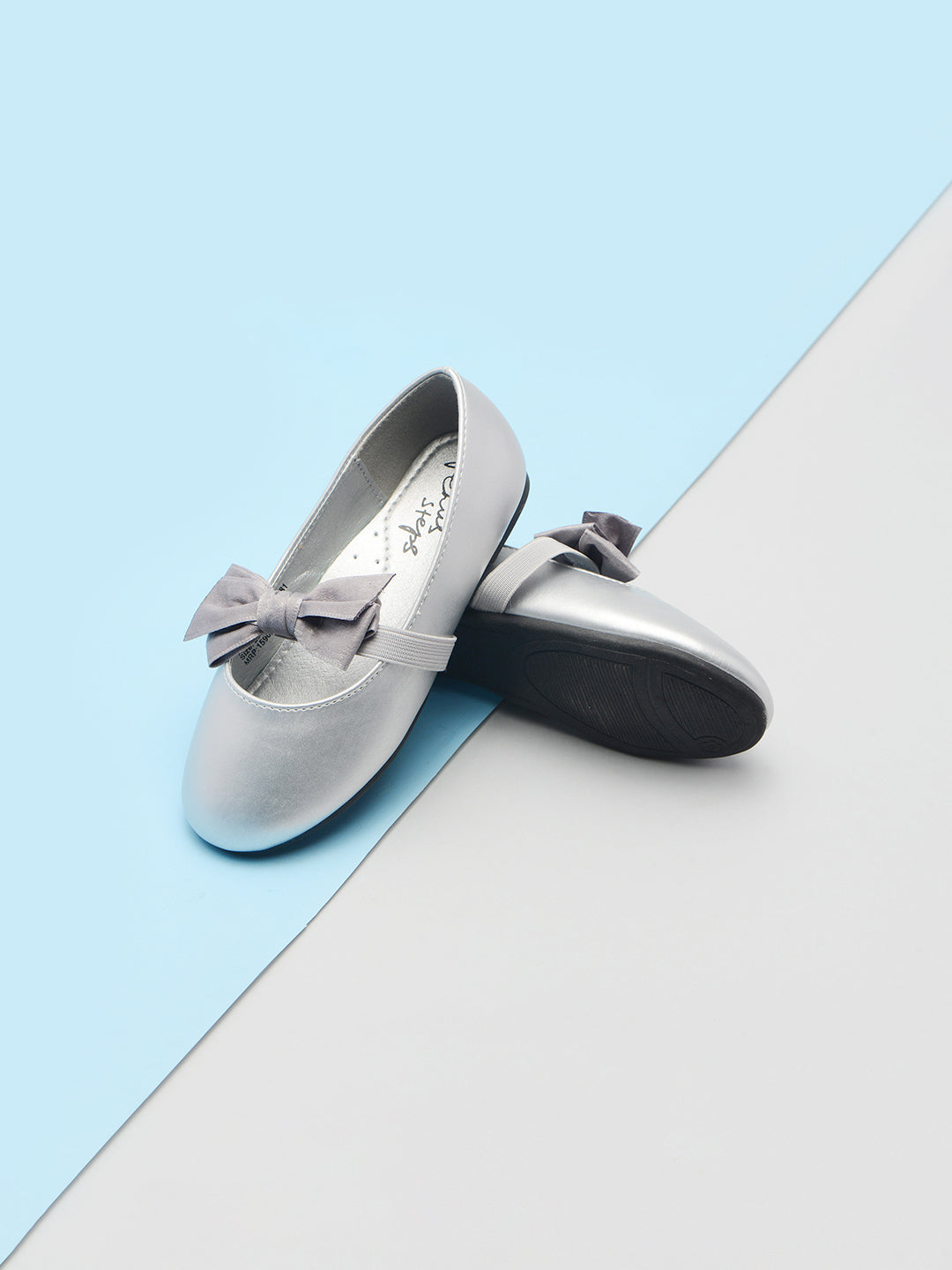 Pink Bow Design Strap Shoes