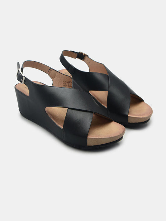 Metallic Cross Sandals