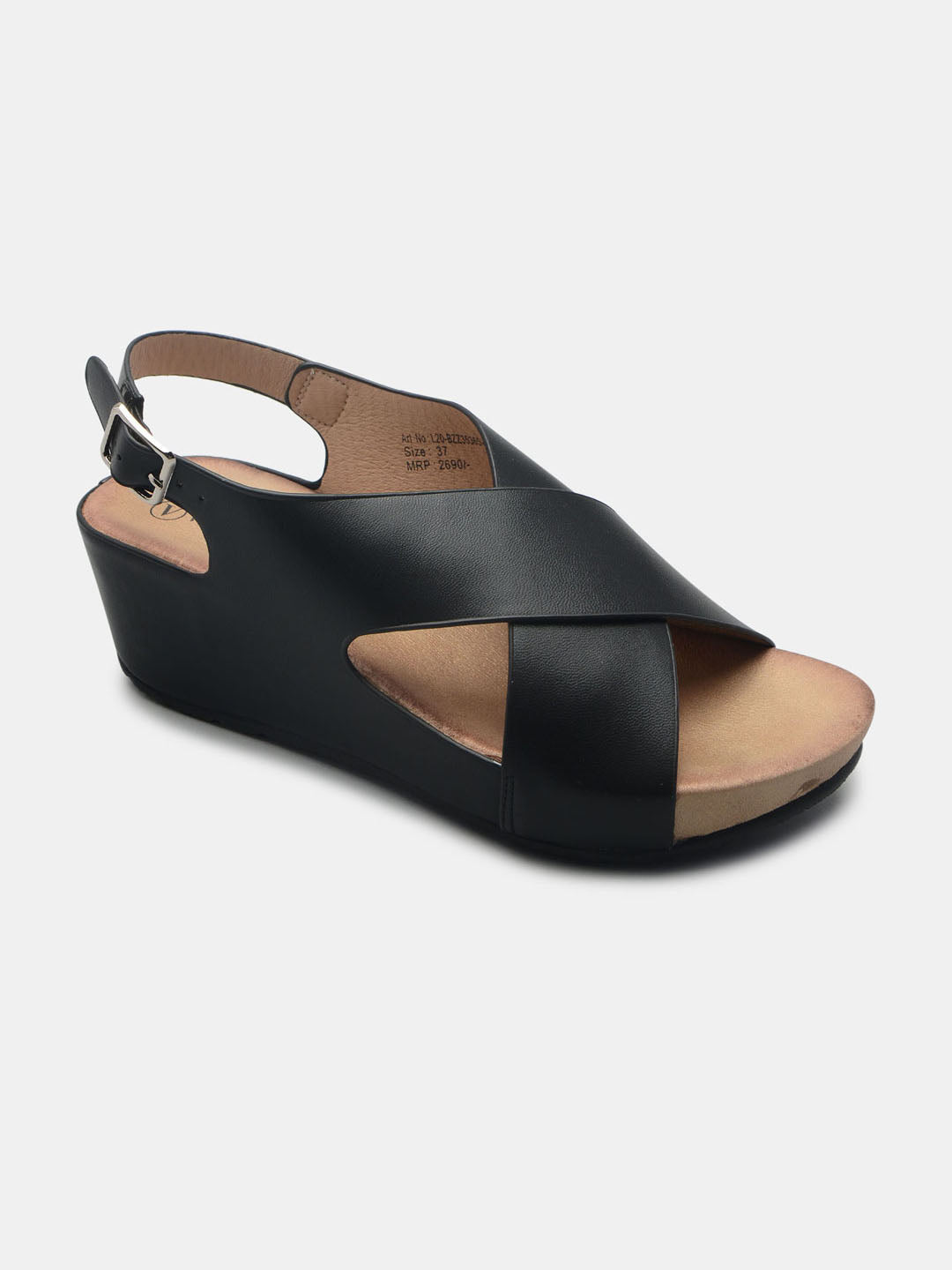 Metallic Cross Sandals