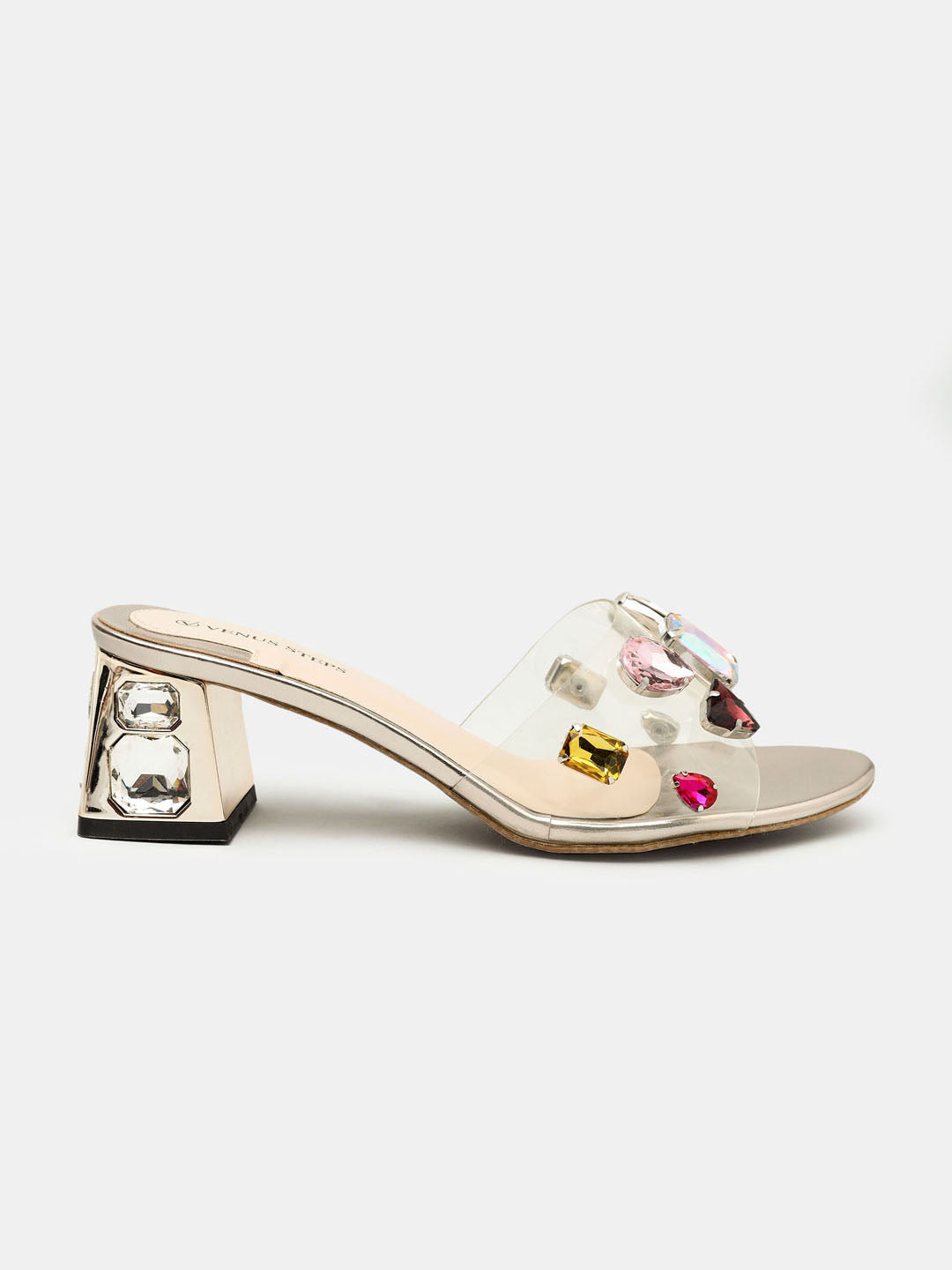 Golden Open-Toe Slip-ons