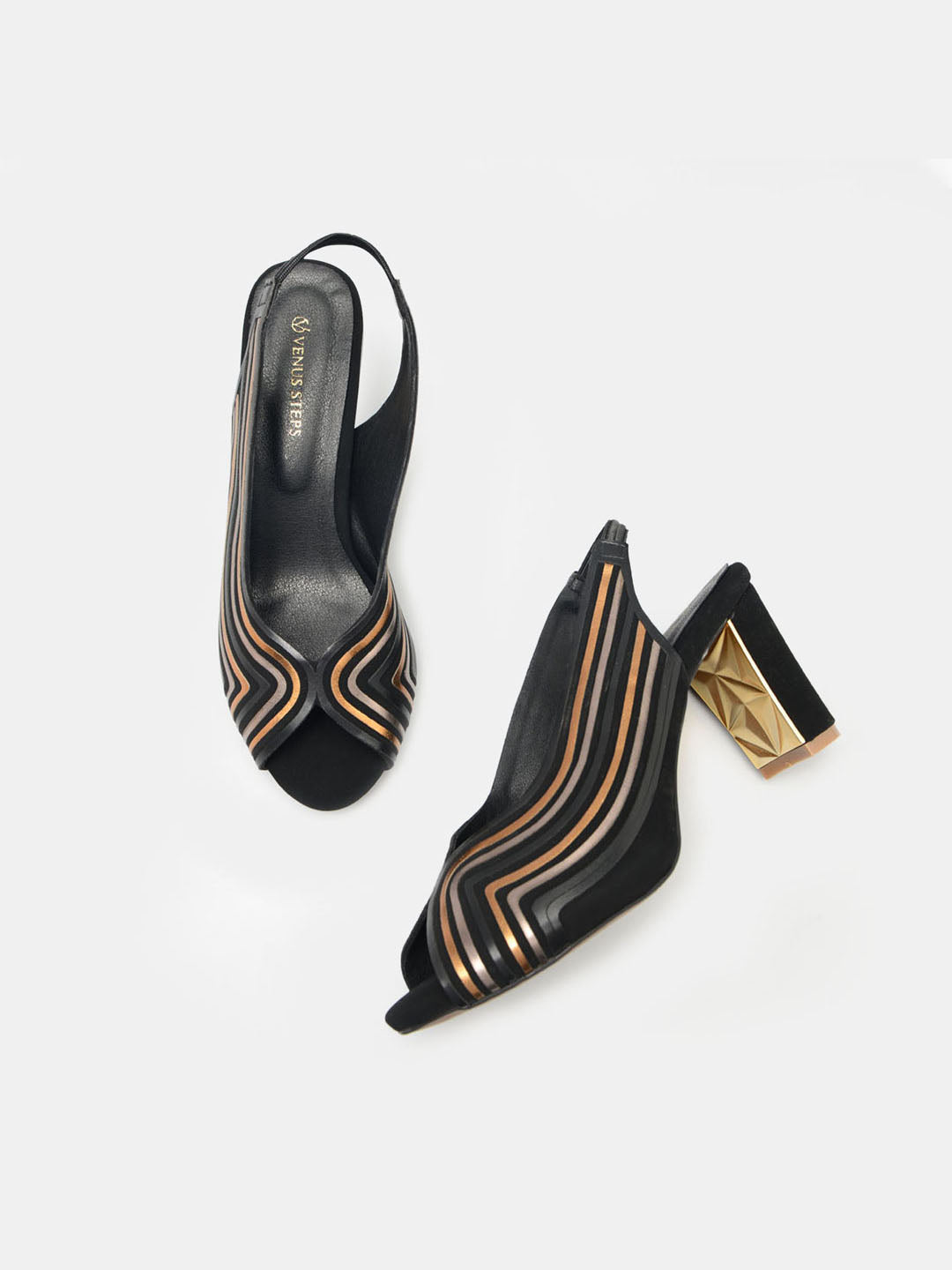 Elegant Open Toe Pumps