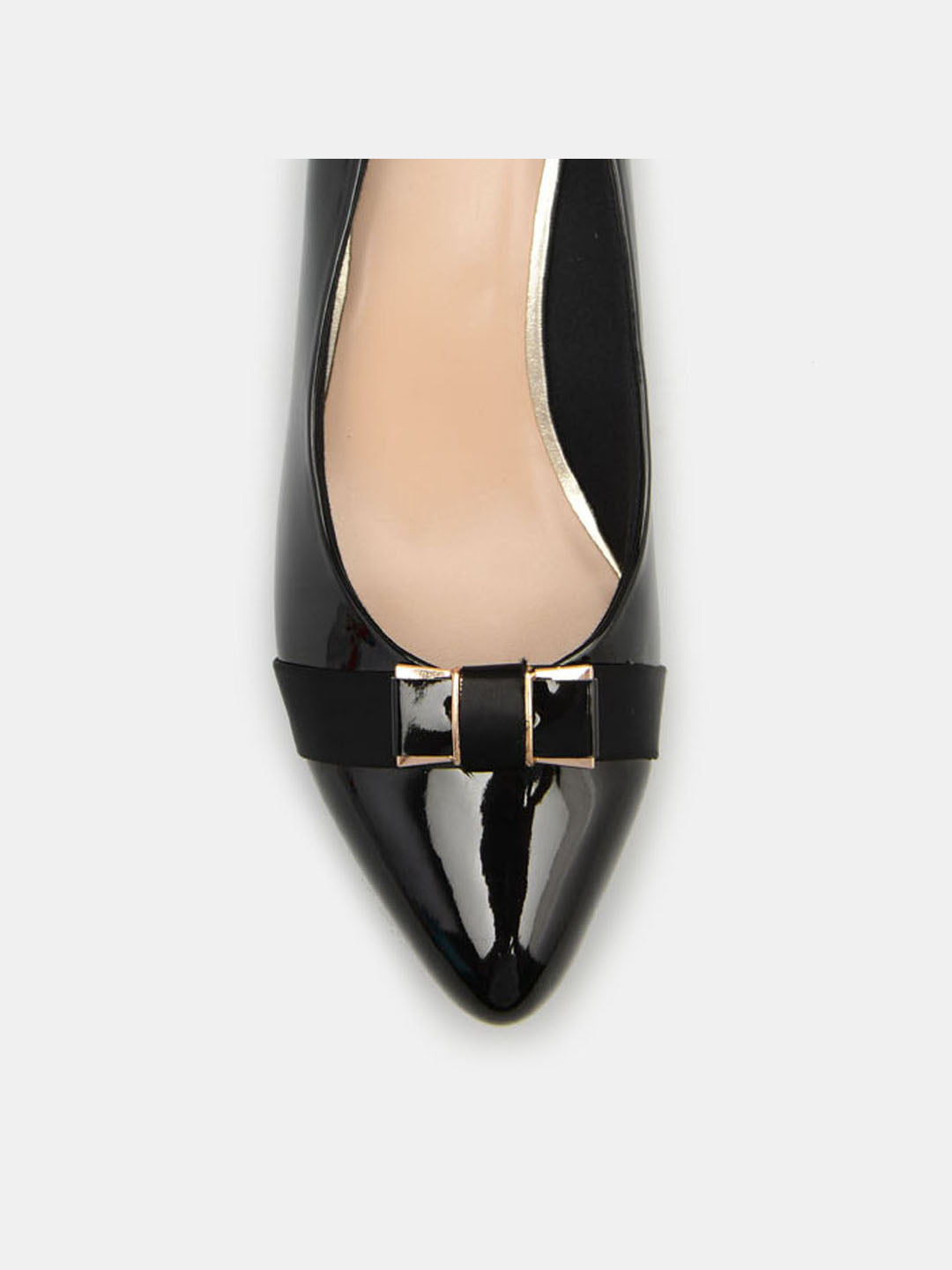 Textured Round Toe Pumps