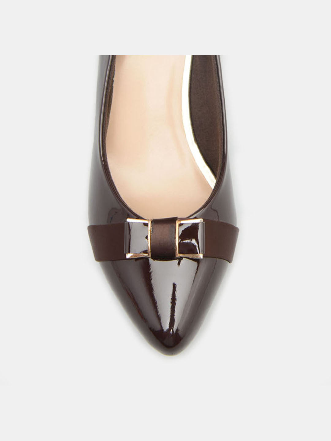 Textured Round Toe Pumps